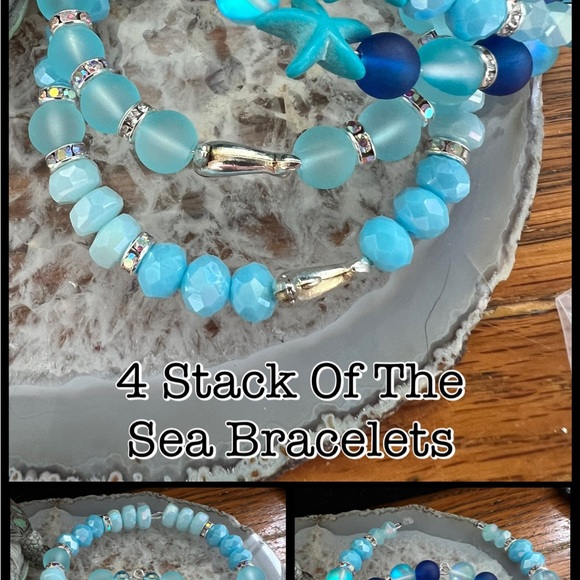 Hand Crafted Cuff Bracelets Starfish & Dolphin - Picture 4 of 4